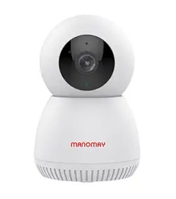 MANOMAY 2MP Smart CCTV Wi-fi Home Security Camera with Pan Tilt 360° View, 2 Way Talk, Cloud Monitor, Motion Detect, Supports SD Card Up to 256 GB, Night Vision, Alexa